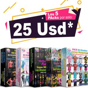 Promocion pack full print 5 packs Creaya Agencia