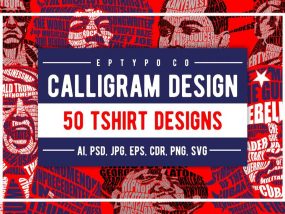 Calligram Tshirt Design 2 CreaYa Agencia